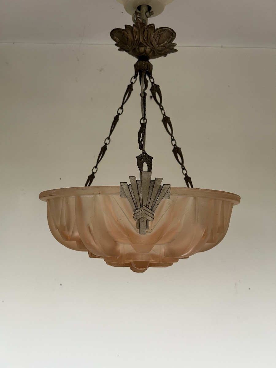 Muller Frères Lunéville Art Deco Pendant Light 