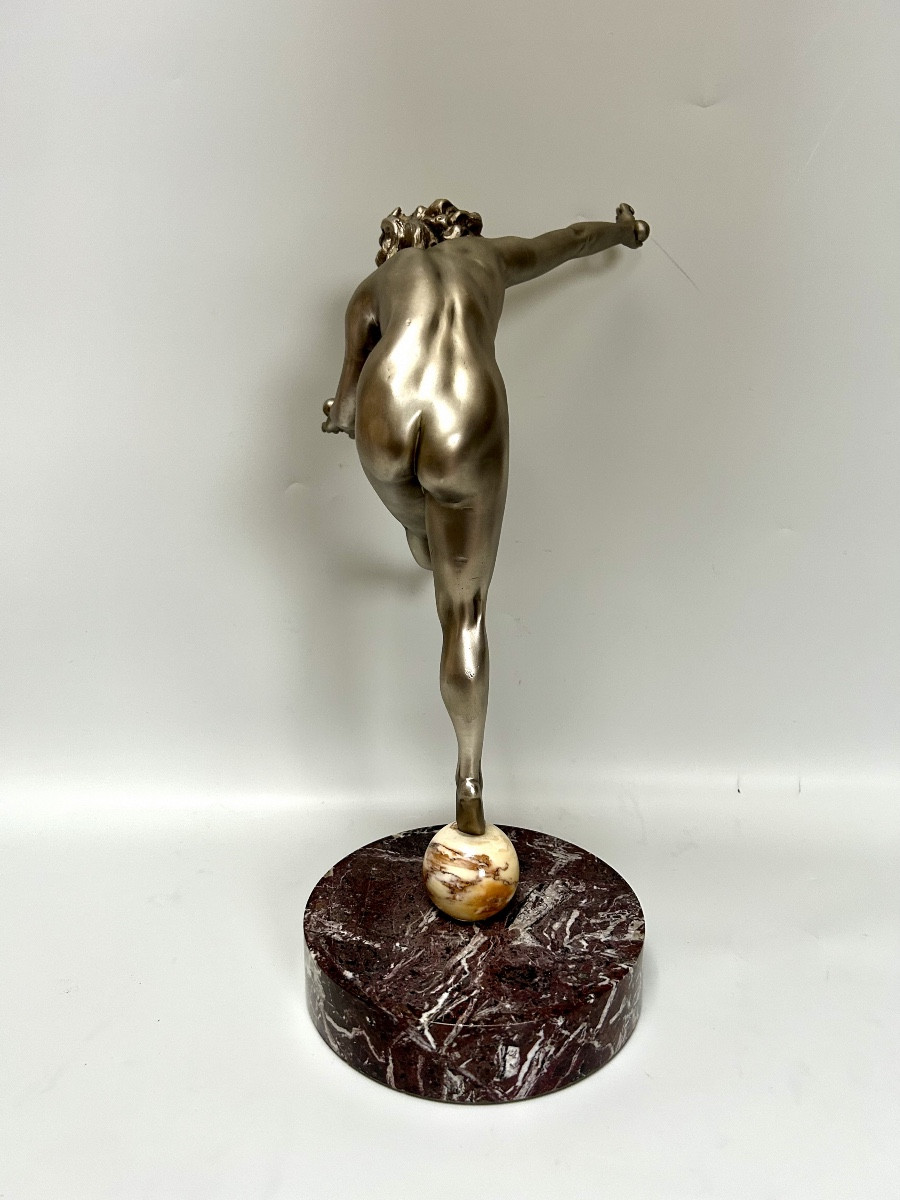 Claire Jeanne Roberte Colinet Bronze Art Deco Juggler -photo-1