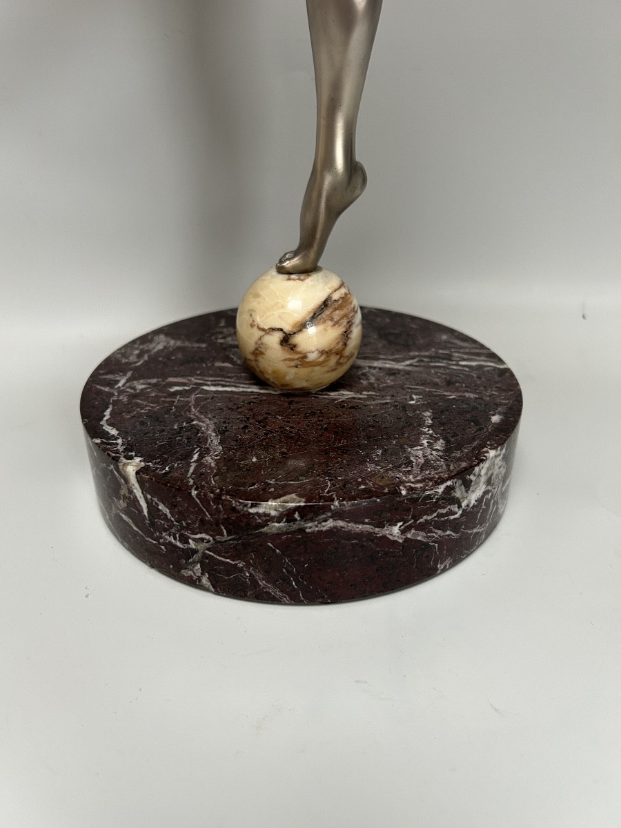 Claire Jeanne Roberte Colinet Bronze Art Deco Juggler -photo-2