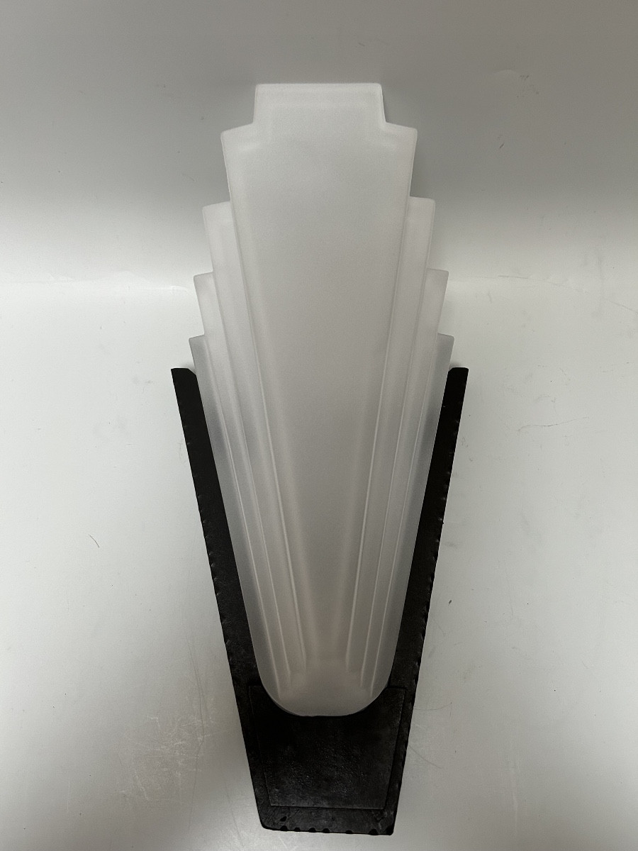 Pair Of Art Deco Wall Lights In The Style Of Sabino -photo-6