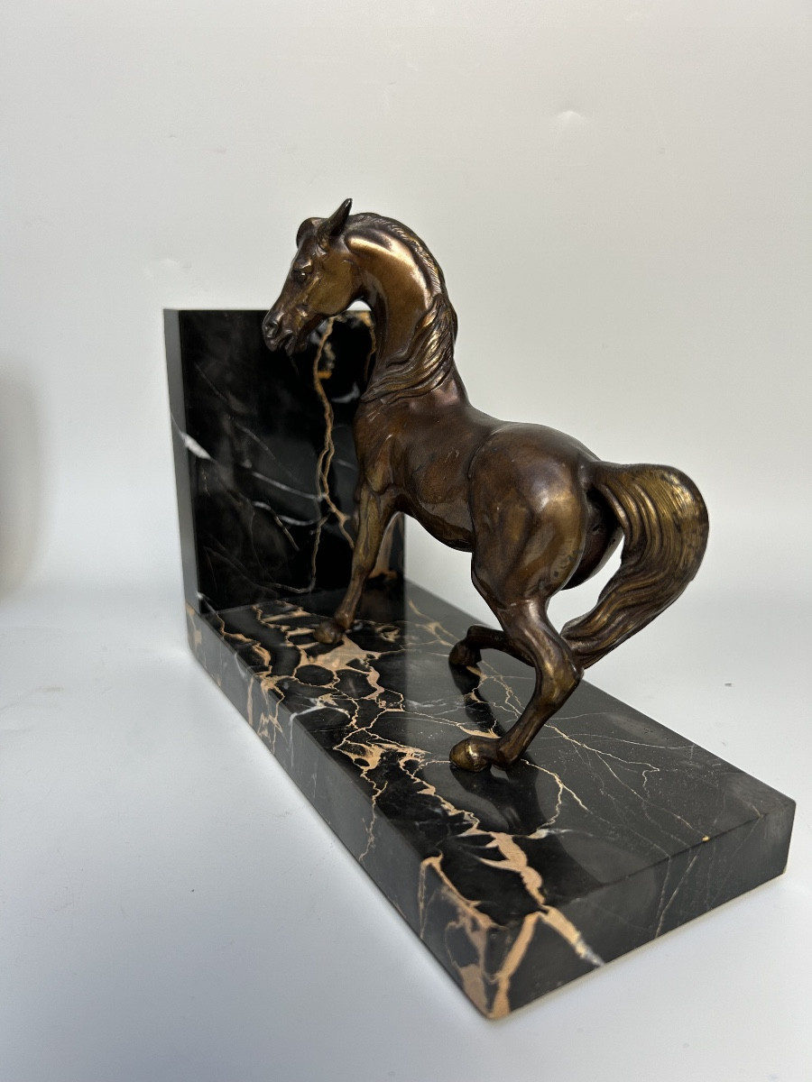 Paire de serre livres art déco signée M. Font-photo-6