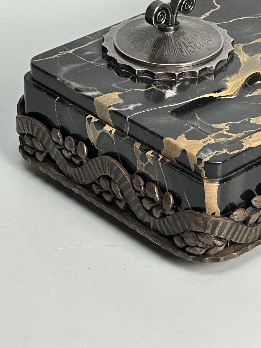 Edgar Brandt encrier art déco -photo-2