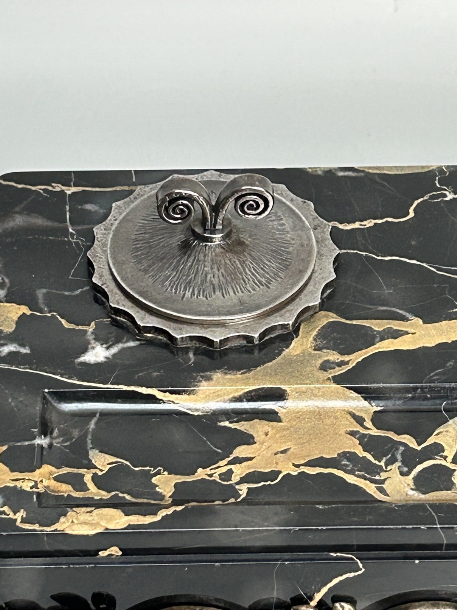 Edgar Brandt encrier art déco -photo-3