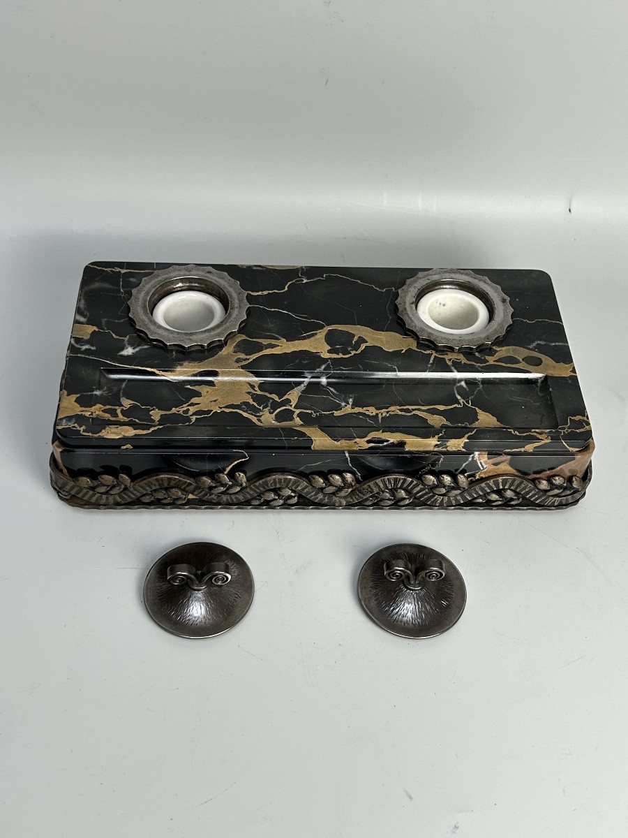 Edgar Brandt encrier art déco -photo-1