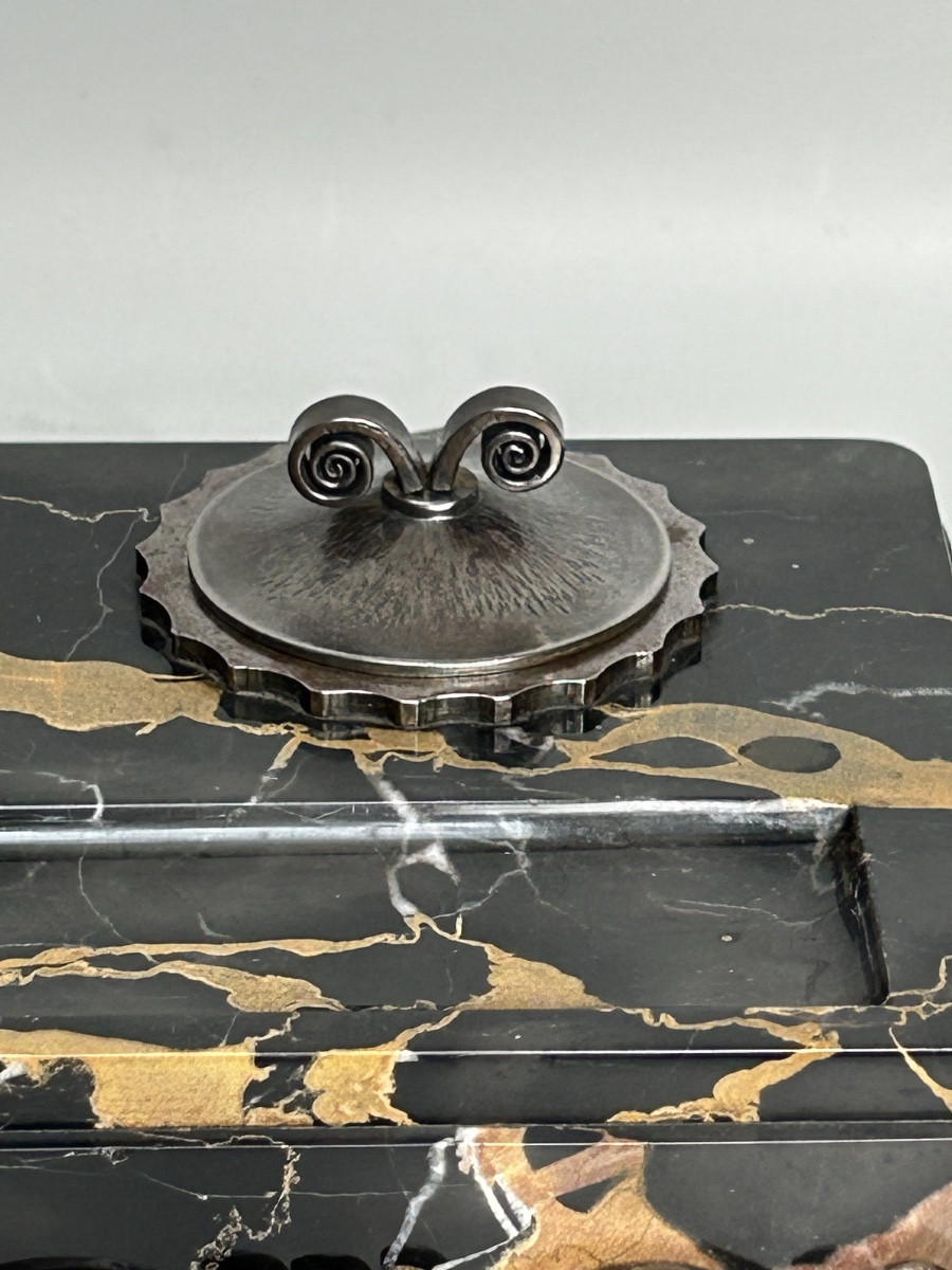 Edgar Brandt encrier art déco -photo-4