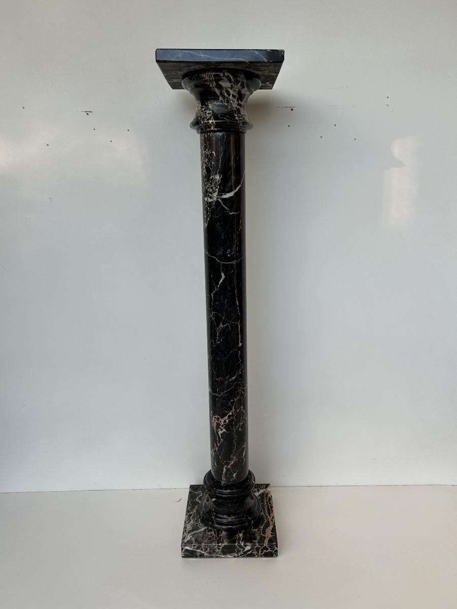 Sellette art déco en marbre portor -photo-2