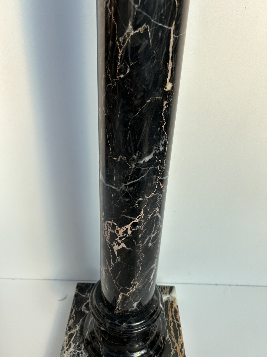 Sellette art déco en marbre portor -photo-3