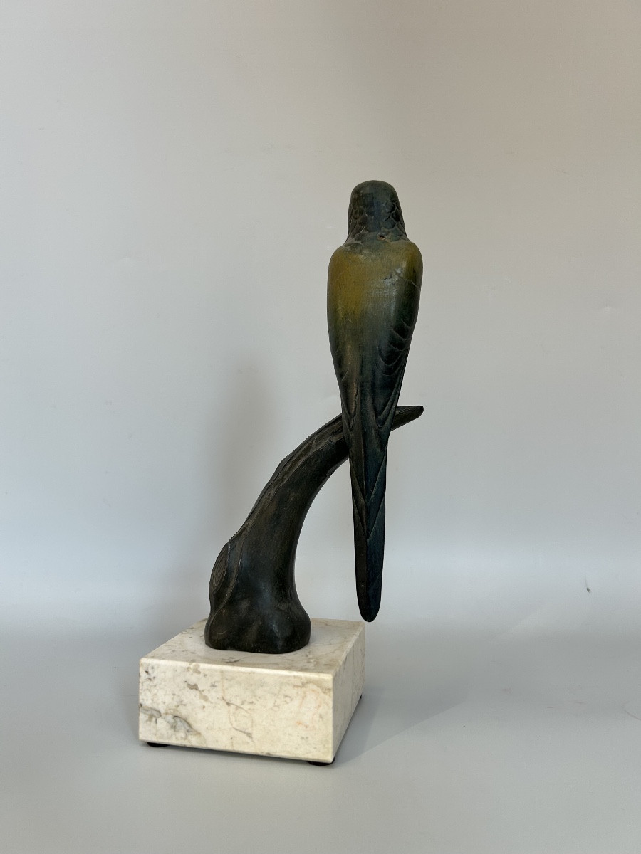 Sculpture art déco Perruche signée TED-photo-3