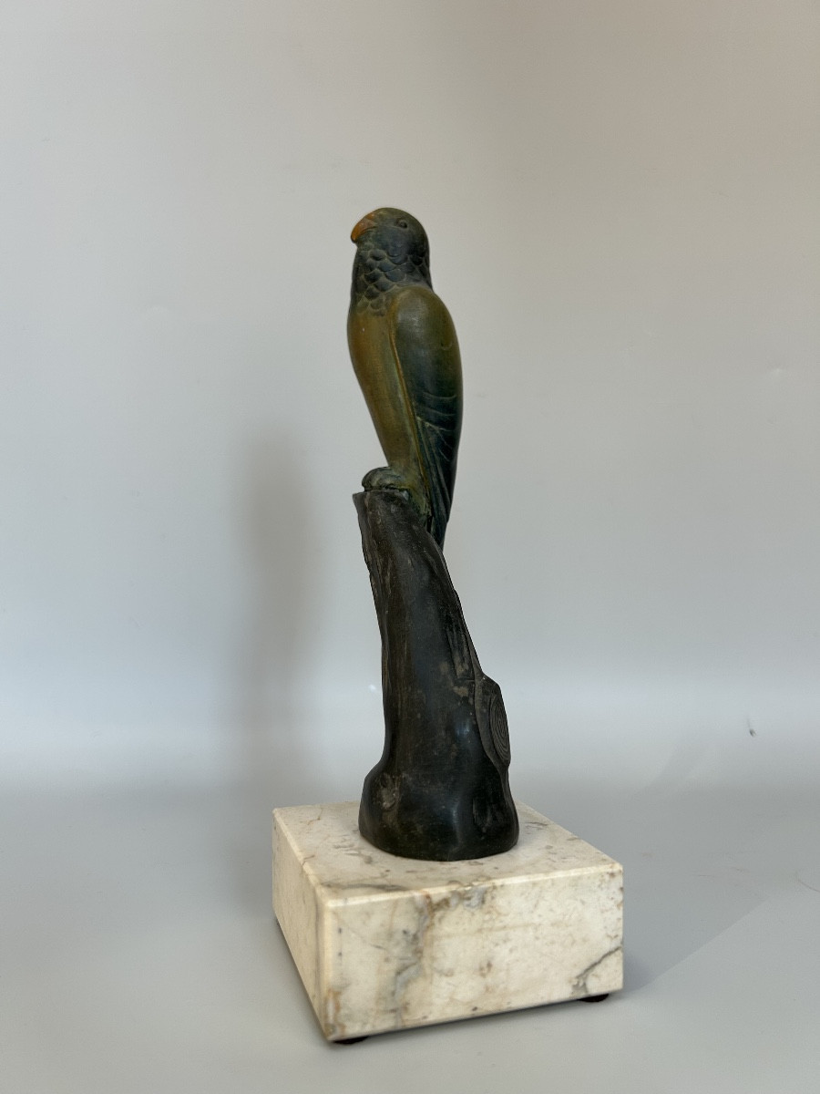 Sculpture art déco Perruche signée TED-photo-4