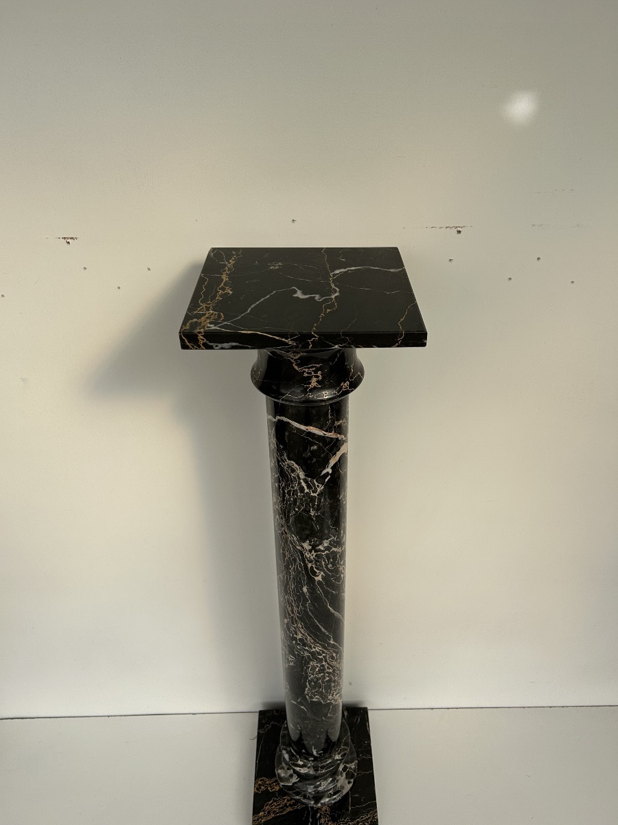 Sellette art déco en marbre portor -photo-3