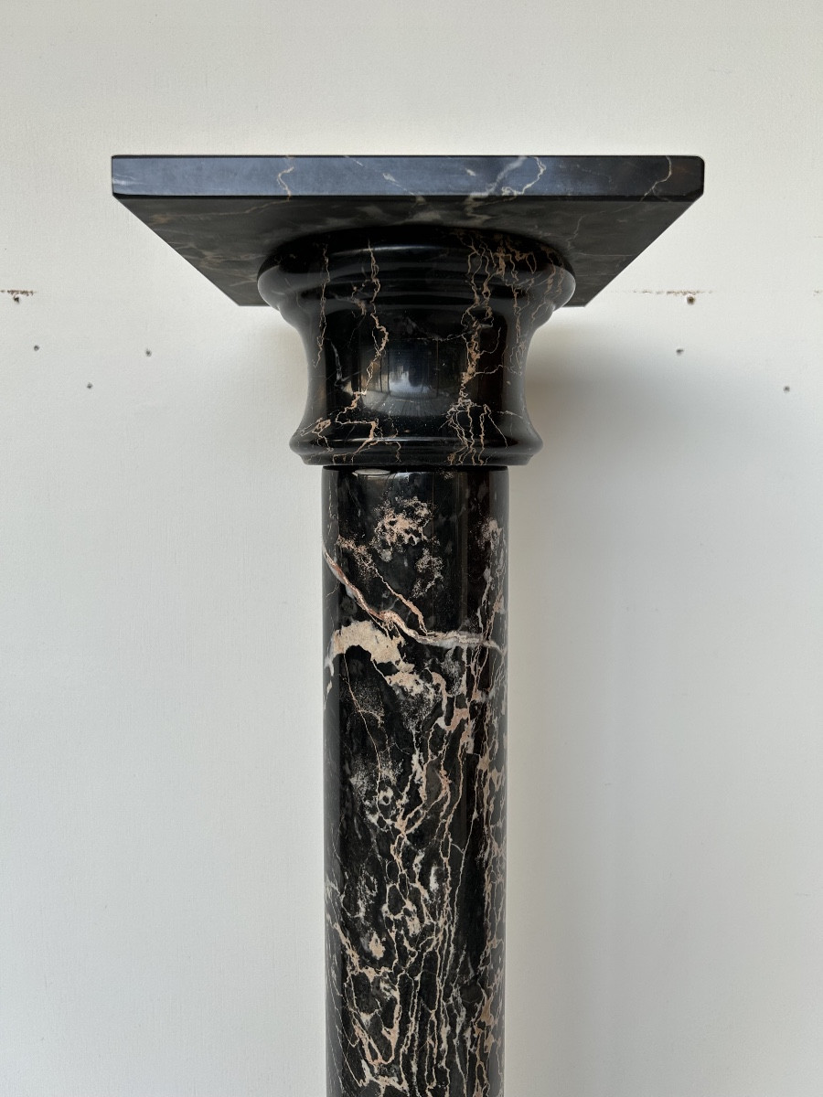 Sellette art déco en marbre portor -photo-4