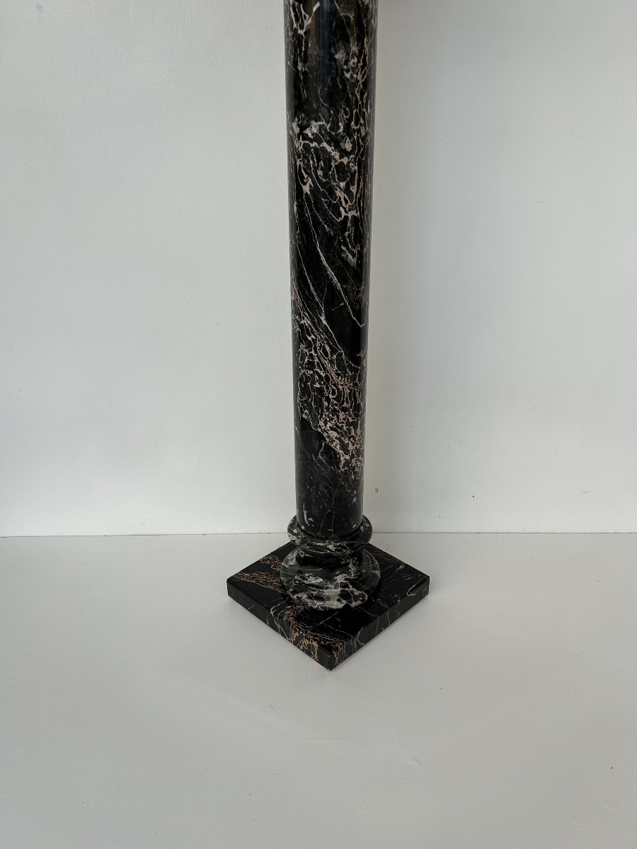 Sellette art déco en marbre portor -photo-1