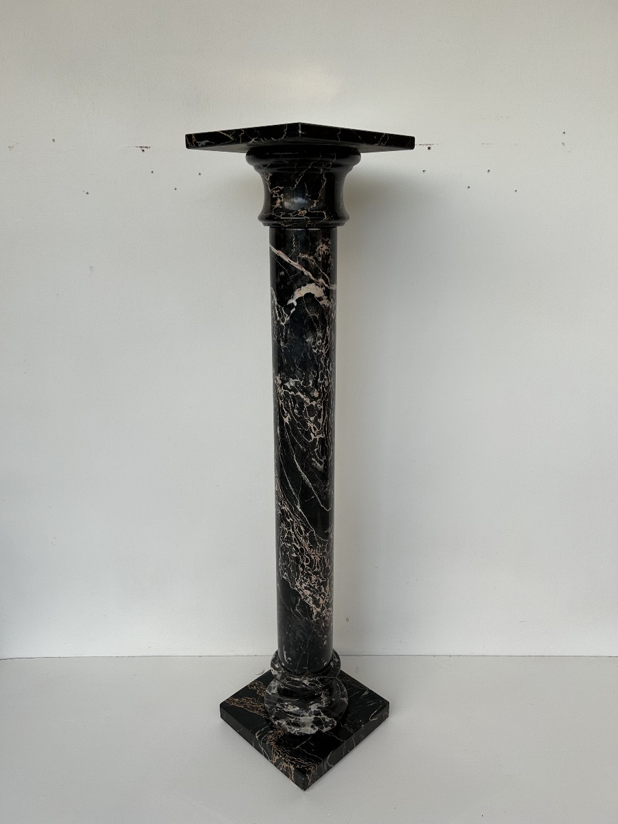 Sellette art déco en marbre portor -photo-3