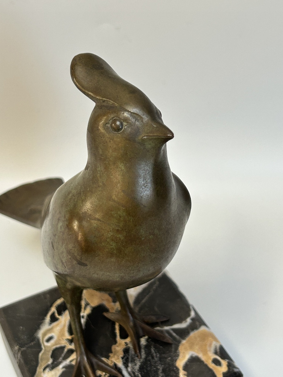 Art Deco Bronze Sculpture Signed M. Guillemard -photo-3