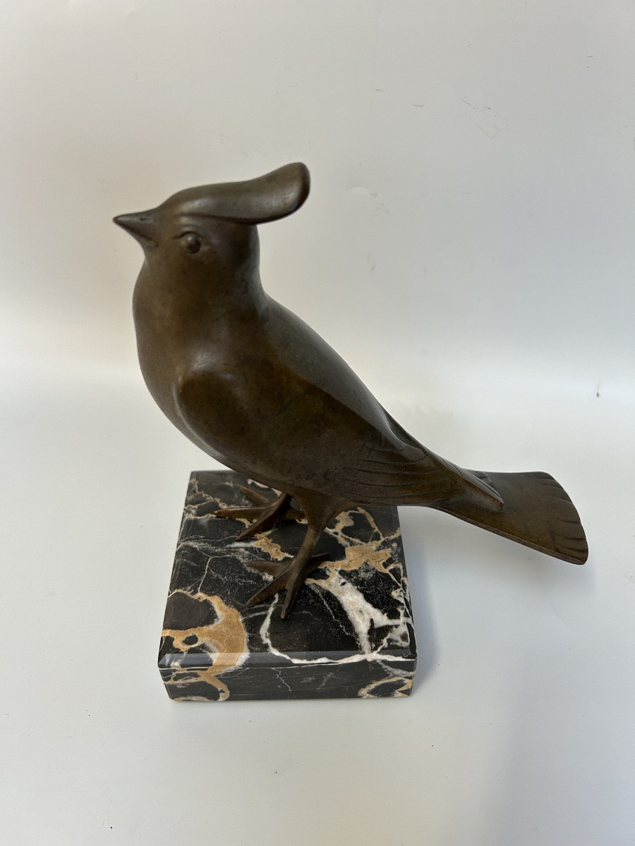 Art Deco Bronze Sculpture Signed M. Guillemard -photo-6