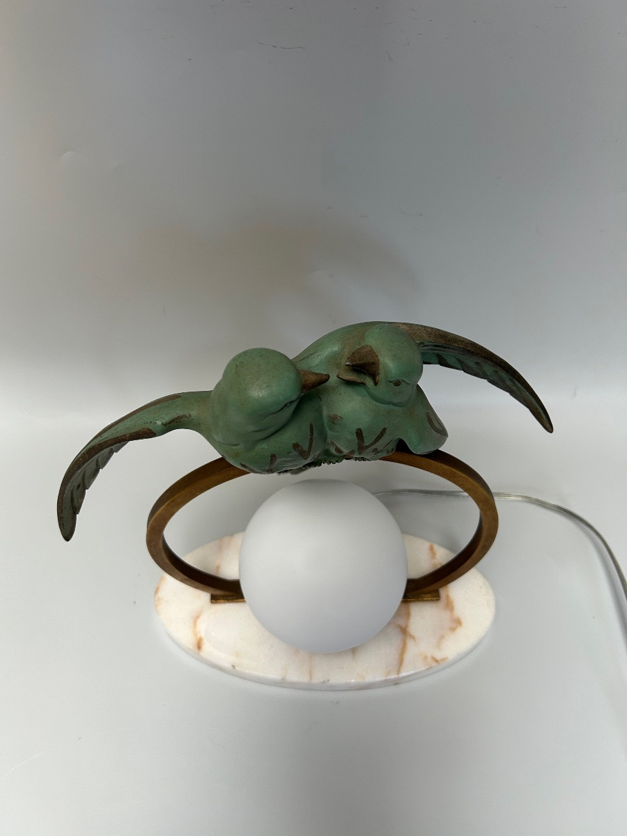 Art Deco Nightlight Attributed To H.de Vramy-photo-4