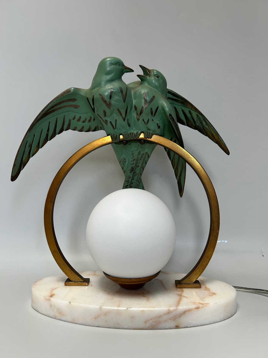 Art Deco Nightlight Attributed To H.de Vramy