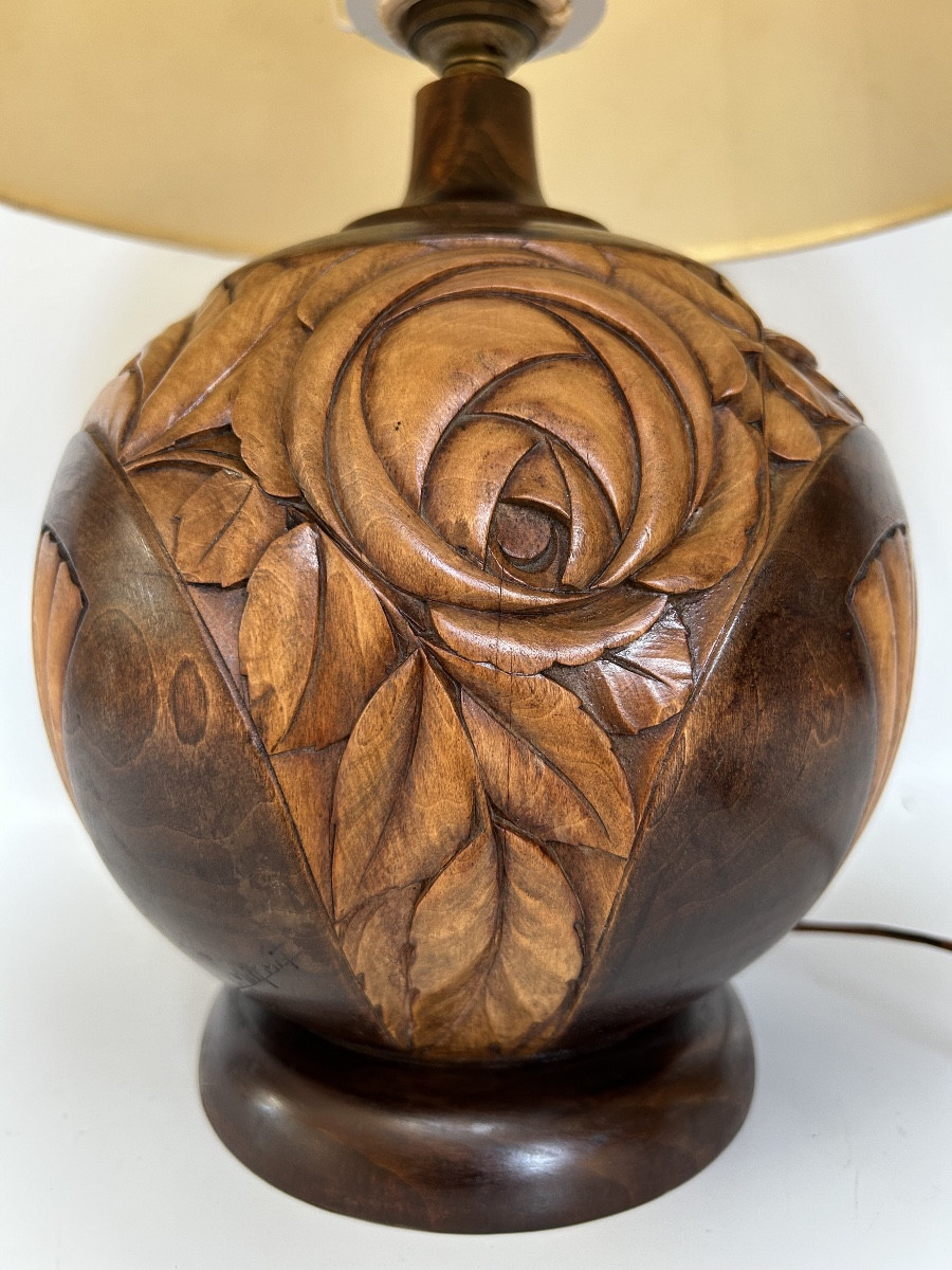 Lampe art déco signée -photo-1