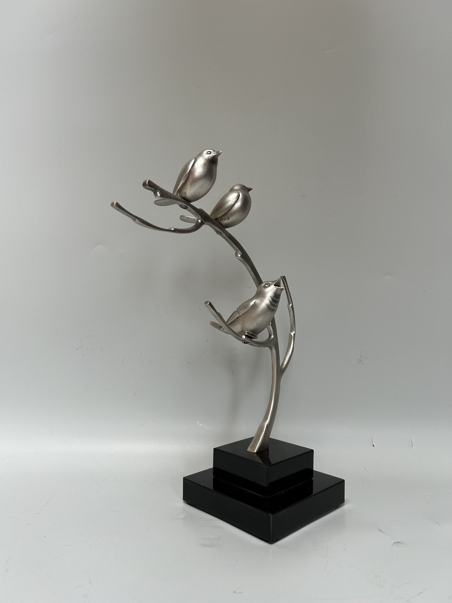 Art Deco Sculpture In Silver-plated Bronze