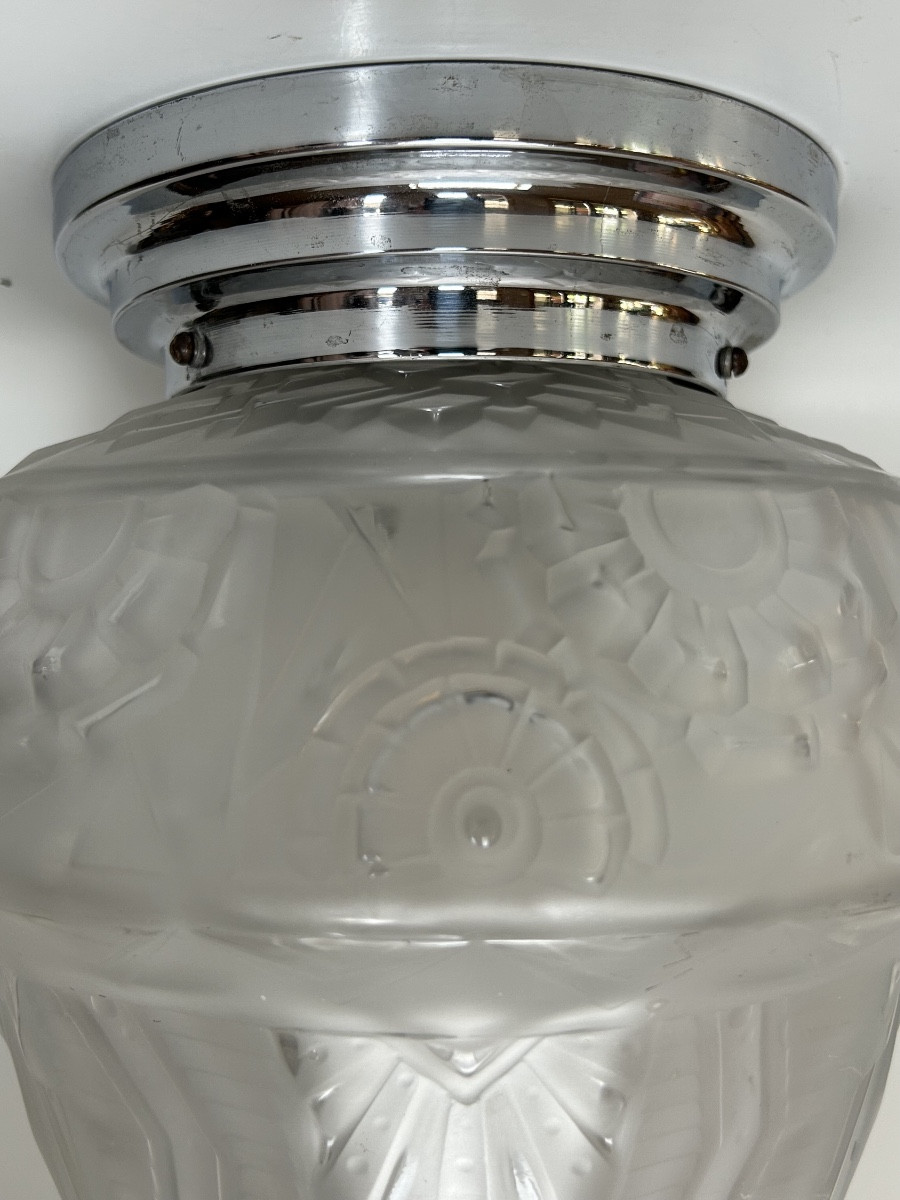 Muller Frères Luneville Art Deco Ceiling Light-photo-2