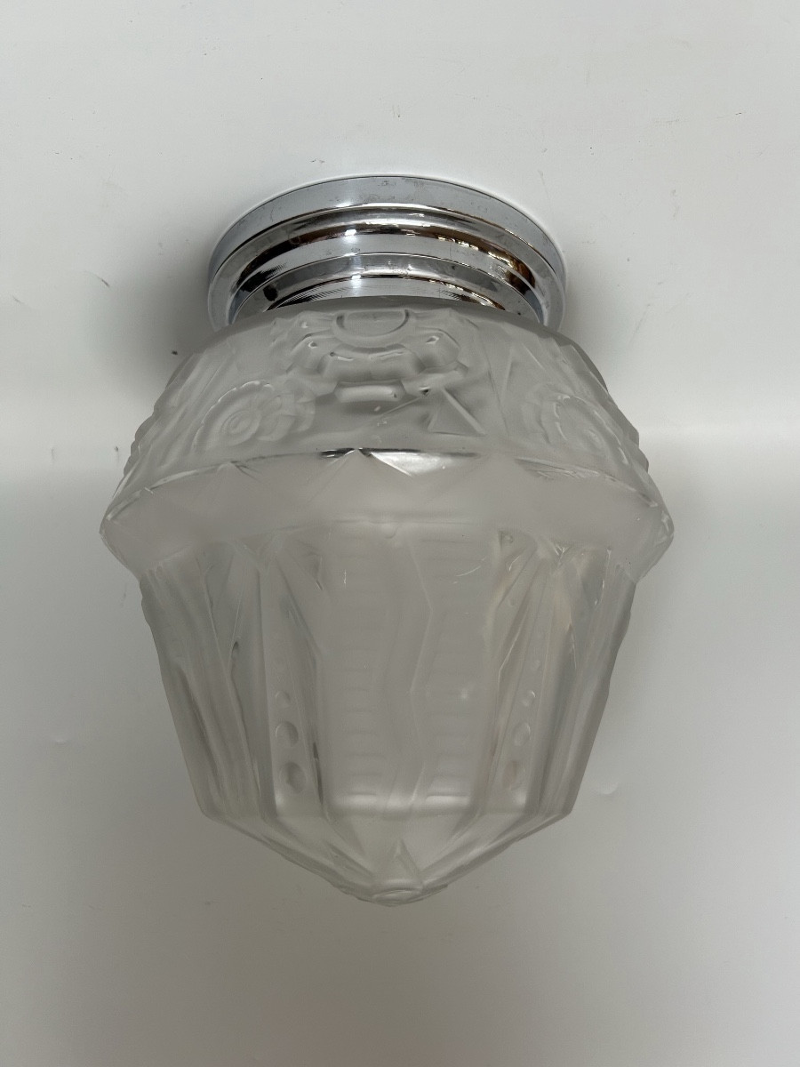 Muller Frères Luneville Art Deco Ceiling Light-photo-4