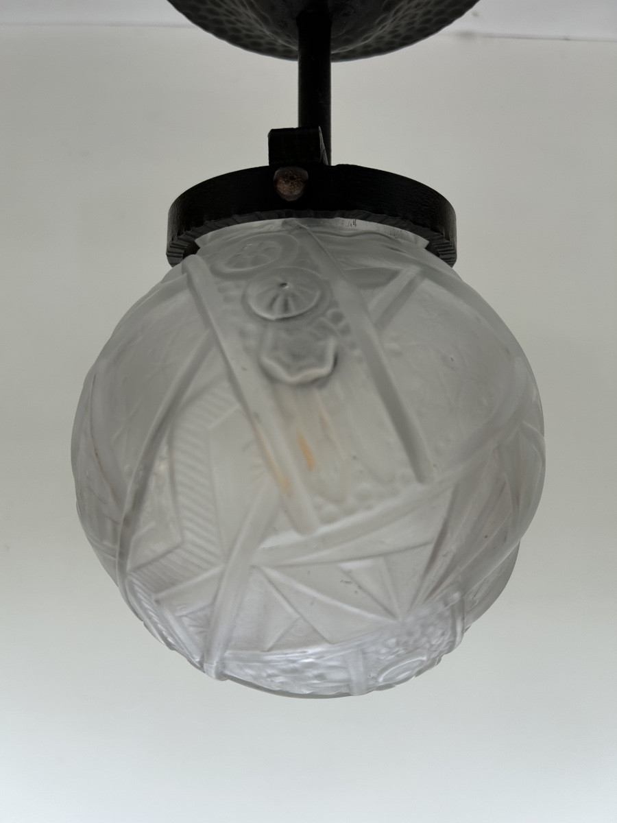 Muller frères luneville suspension art déco -photo-2