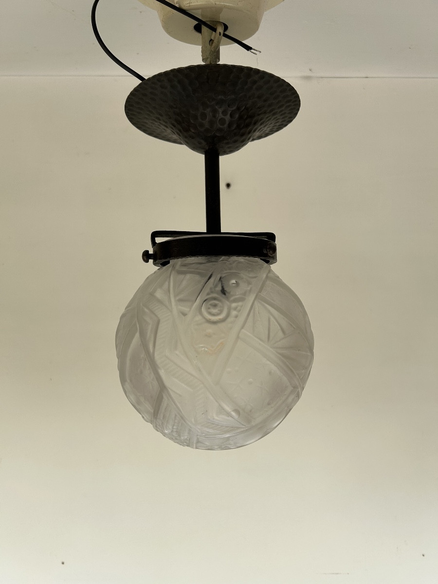 Muller frères luneville suspension art déco -photo-4