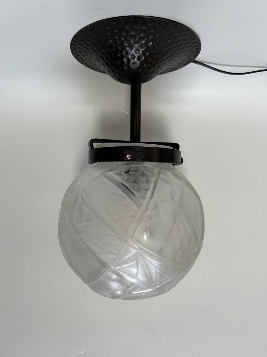 Muller frères luneville suspension art déco 