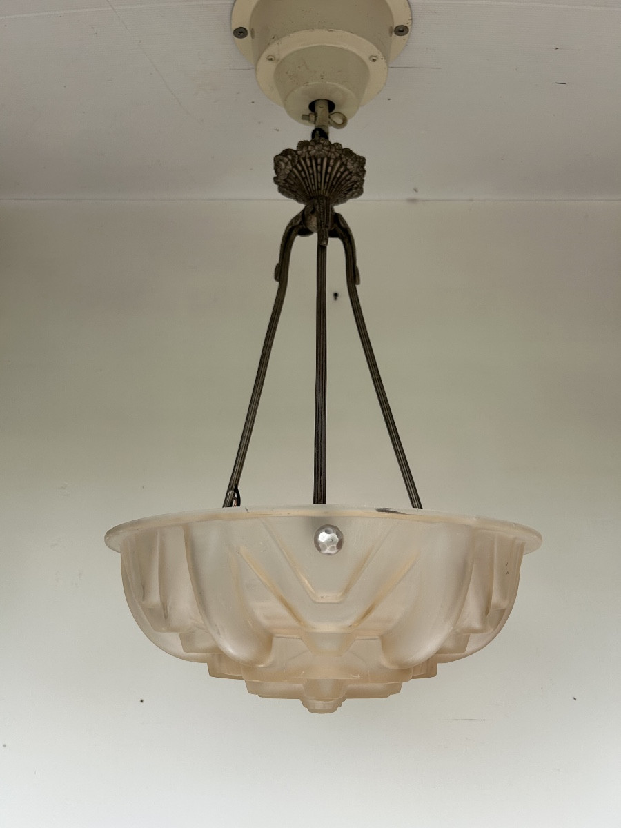 Muller Frères luneville suspension art déco -photo-2
