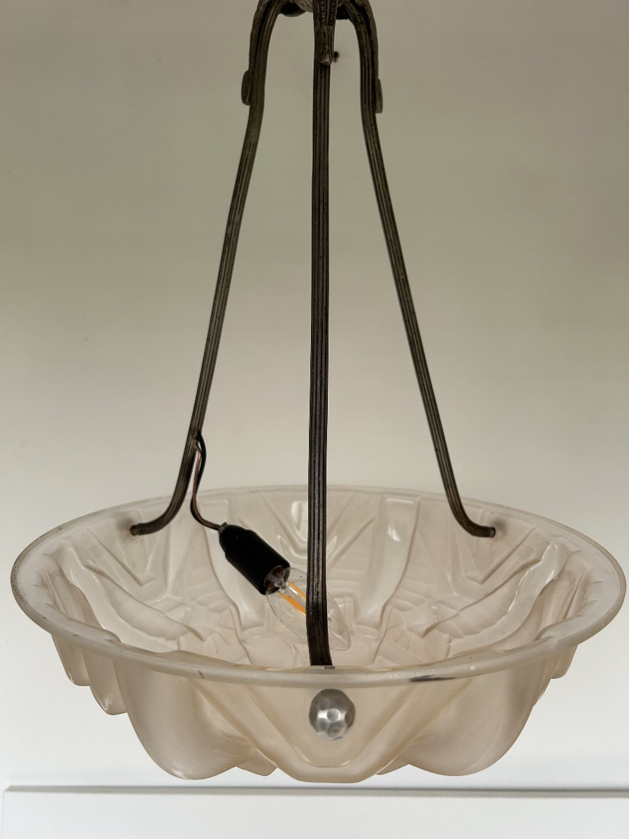 Muller Frères luneville suspension art déco -photo-4