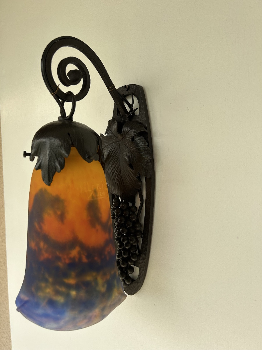 Muller Frères Luneville Wall Lamp Art Deco /art Nouveau-photo-2