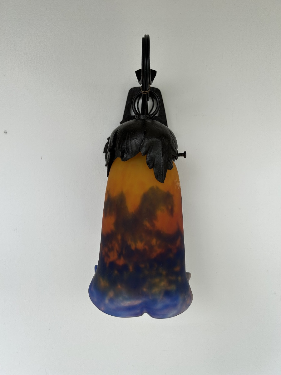Muller Frères Luneville Wall Lamp Art Deco /art Nouveau-photo-3