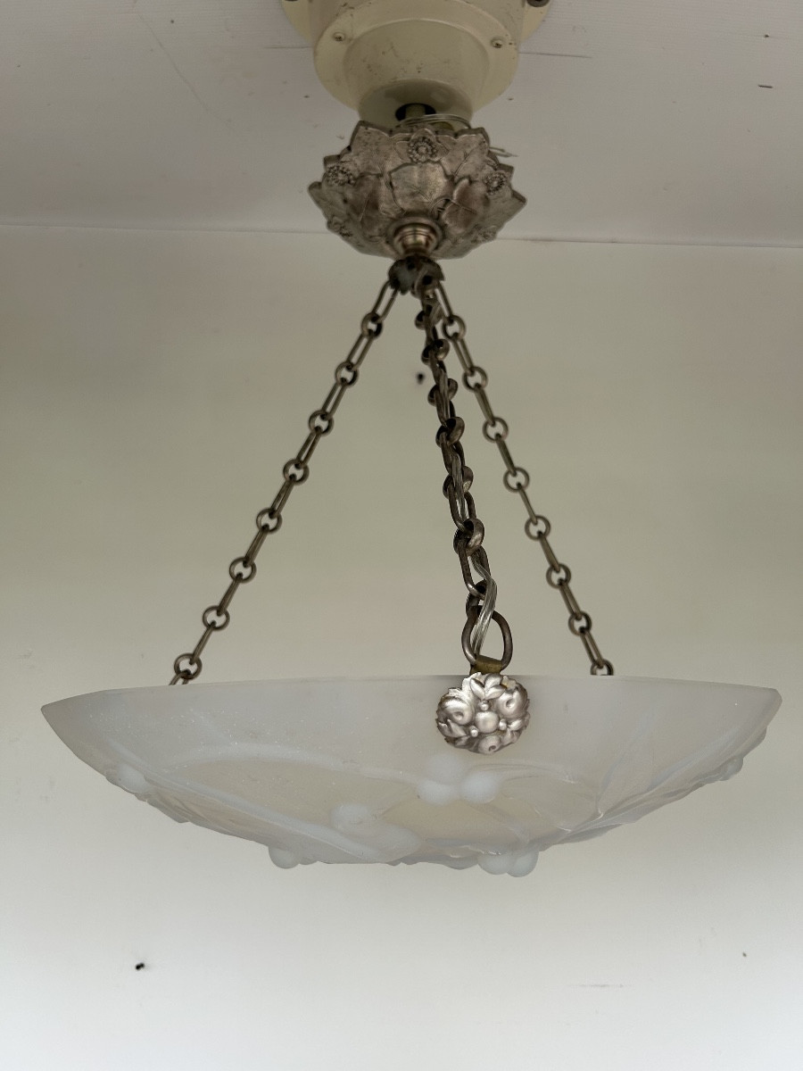 Opalescent Art Deco Hanging Lamp By Verlux-photo-1