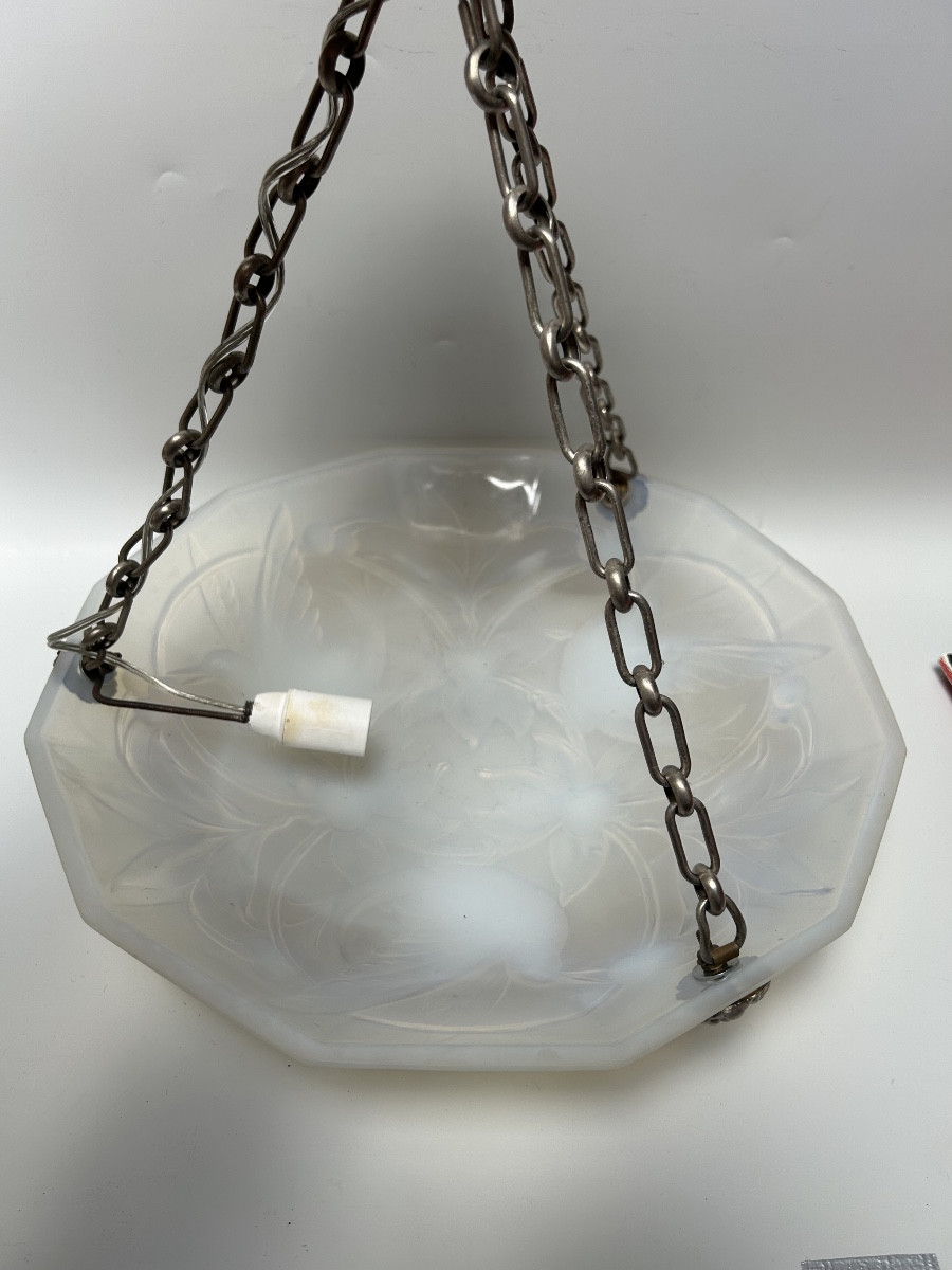 Opalescent Art Deco Hanging Lamp By Verlux-photo-4