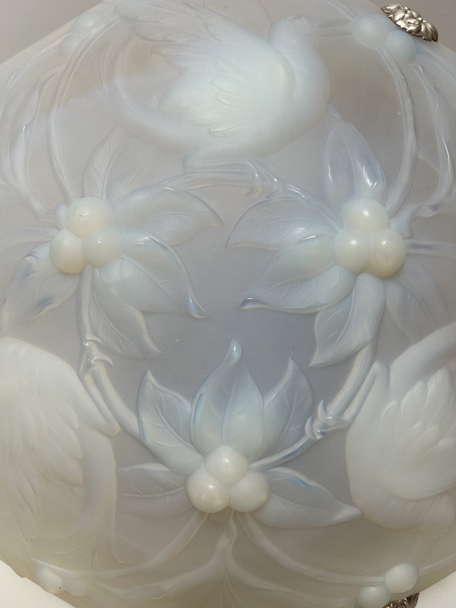 Opalescent Art Deco Hanging Lamp By Verlux-photo-6