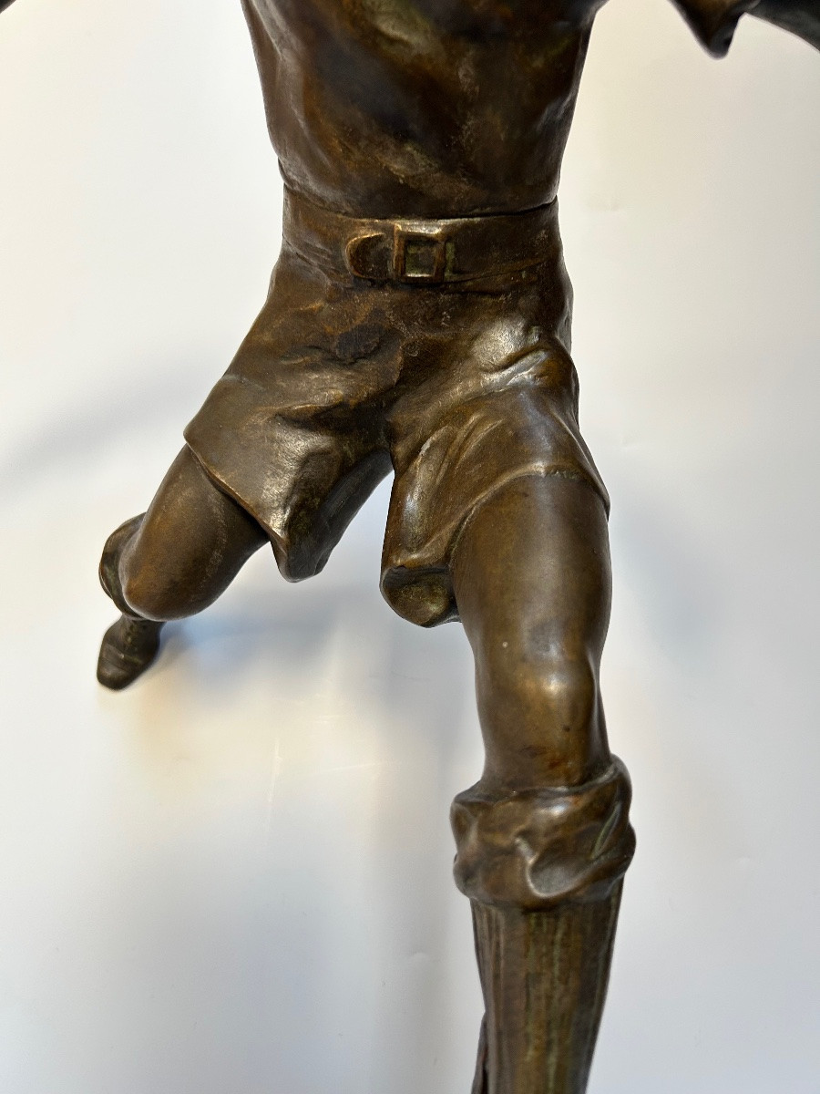 Sculpture Art Déco joueur de Foot-photo-8