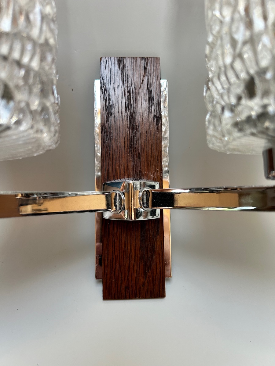 Set Of 3 Designer Wall Sconces From The 1960s–1970s-photo-2