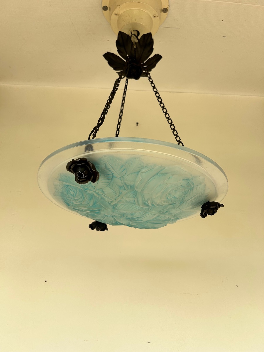 Opal-effect Art Deco Pendant Light-photo-2