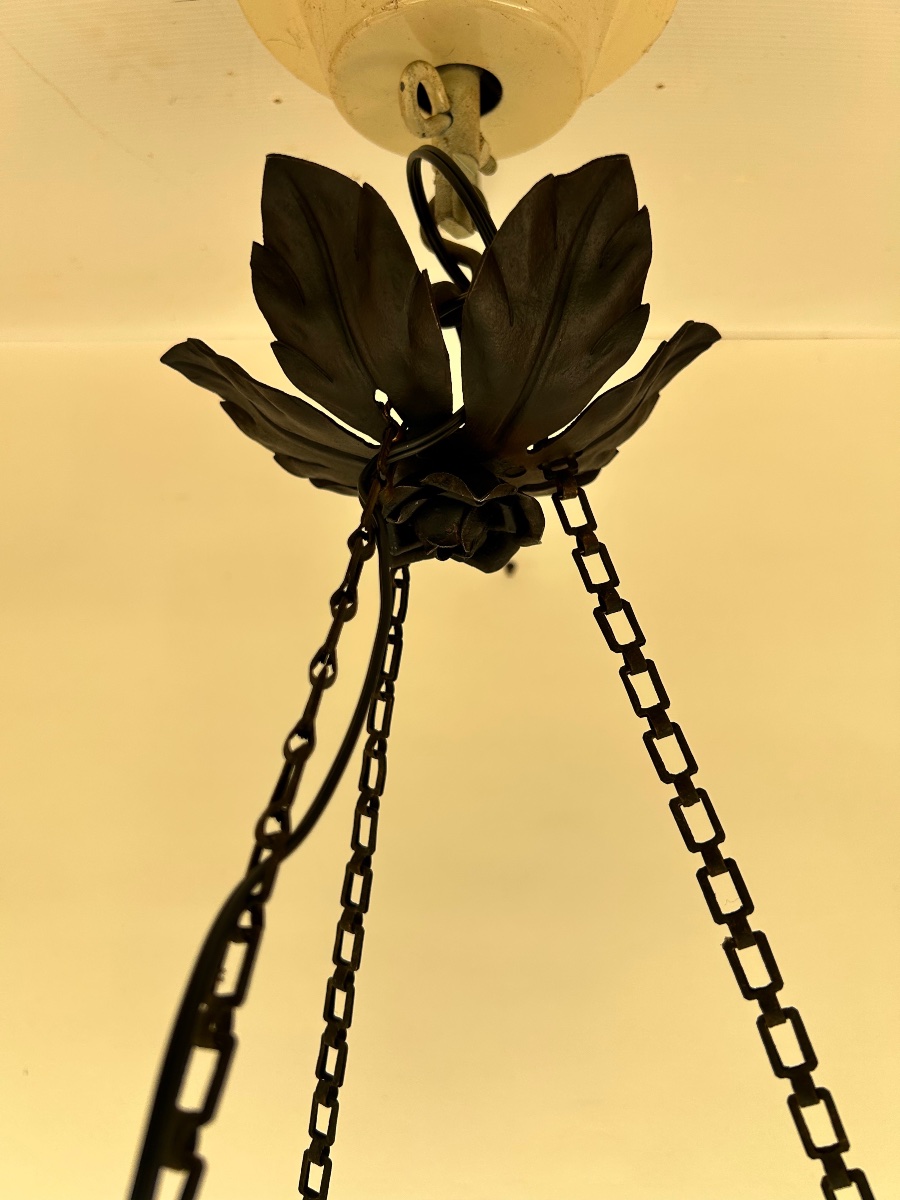 Opal-effect Art Deco Pendant Light-photo-3