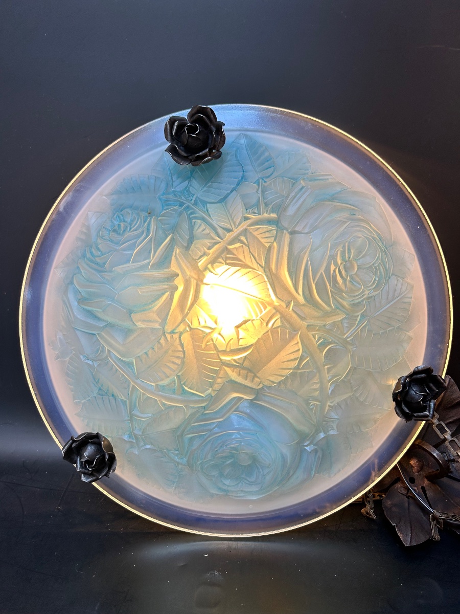 Opal-effect Art Deco Pendant Light-photo-2