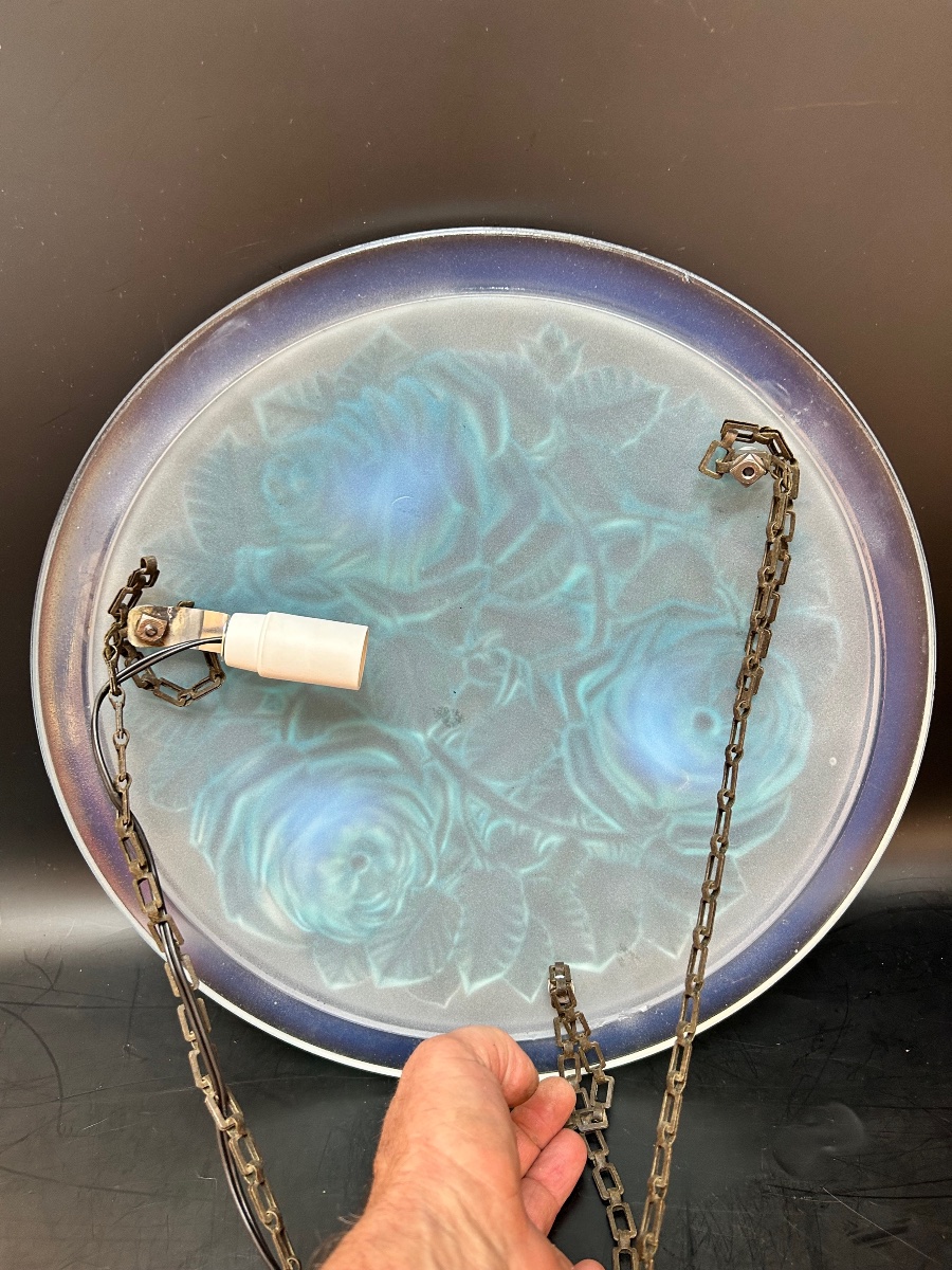 Opal-effect Art Deco Pendant Light-photo-5