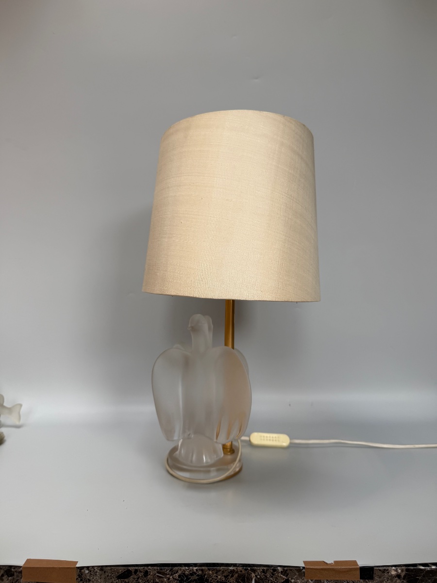 Lalique France Lampe Deux Colombes -photo-1