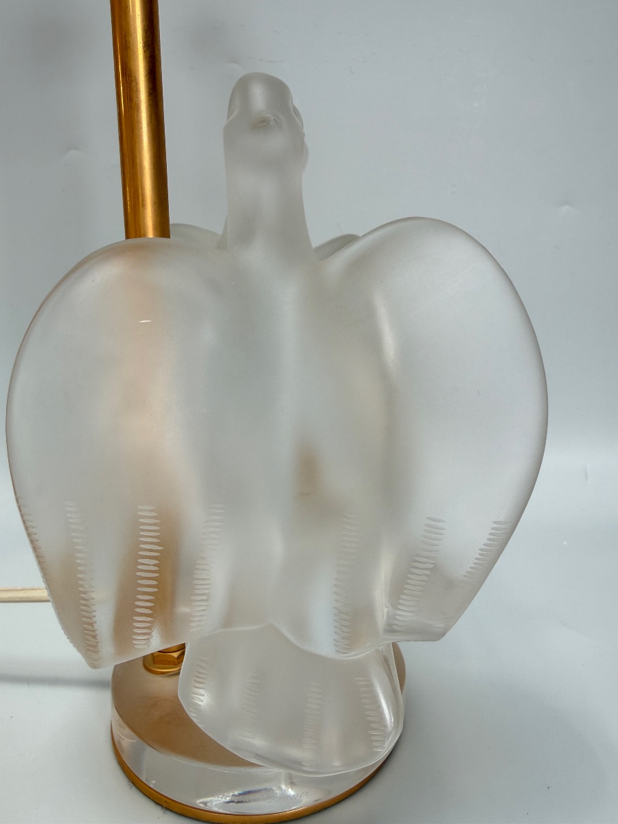 Lalique France Lampe Deux Colombes -photo-7