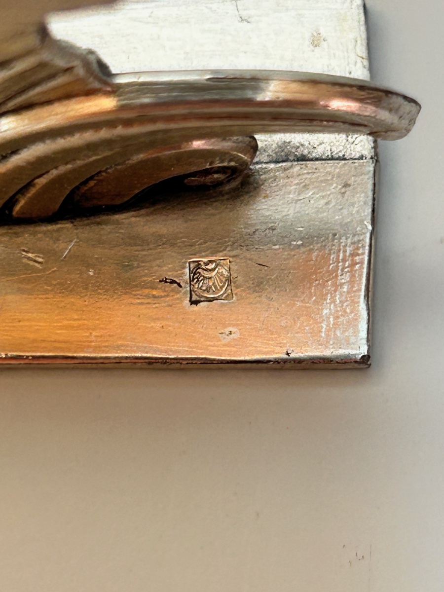 12 Art Deco Knife Holders In Silver-plated Metal-photo-3