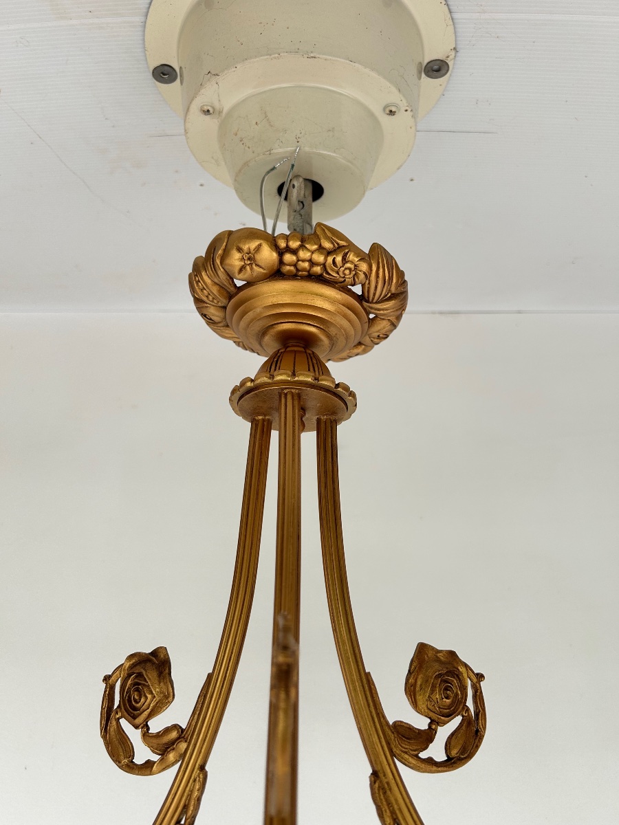 Art Deco Pendant Light Signed By P. Maynadier-photo-2