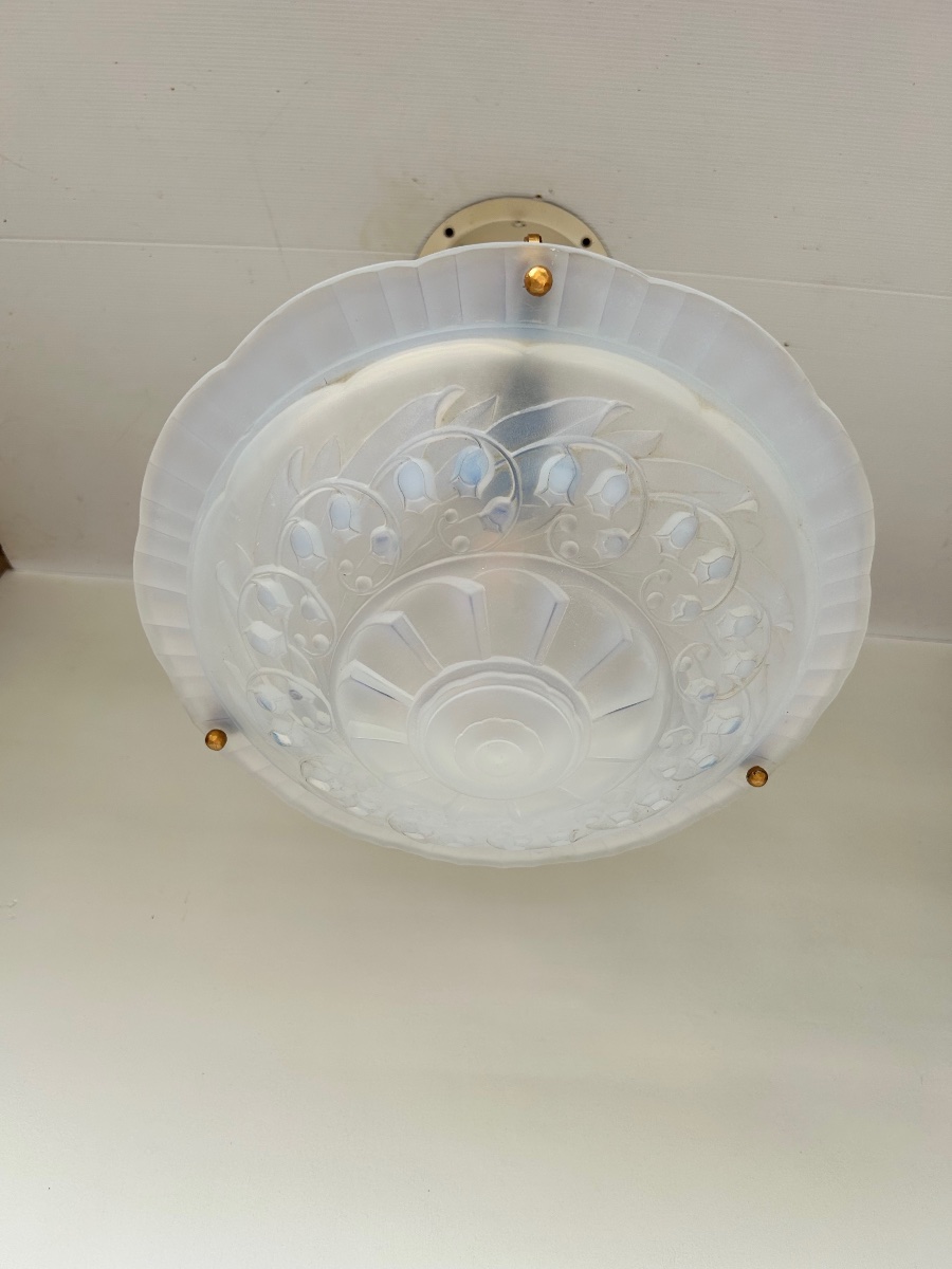Art Deco Pendant Light Signed By P. Maynadier-photo-2