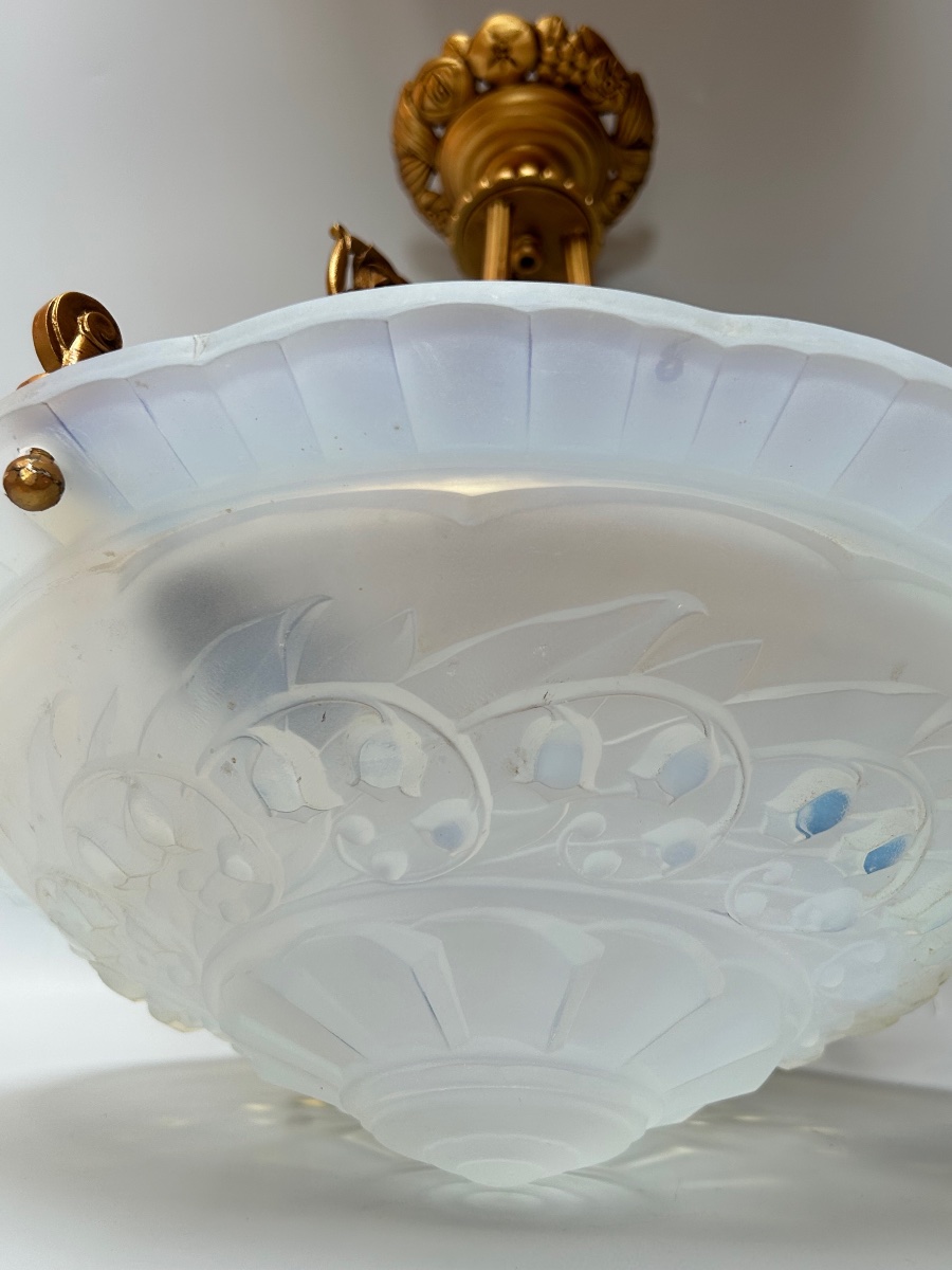 Art Deco Pendant Light Signed By P. Maynadier-photo-4