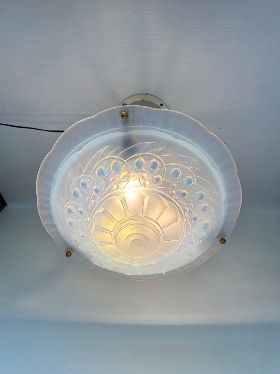 Art Deco Pendant Light Signed By P. Maynadier-photo-5