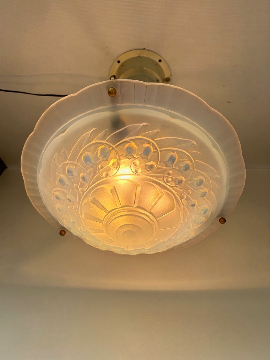 Art Deco Pendant Light Signed By P. Maynadier-photo-6