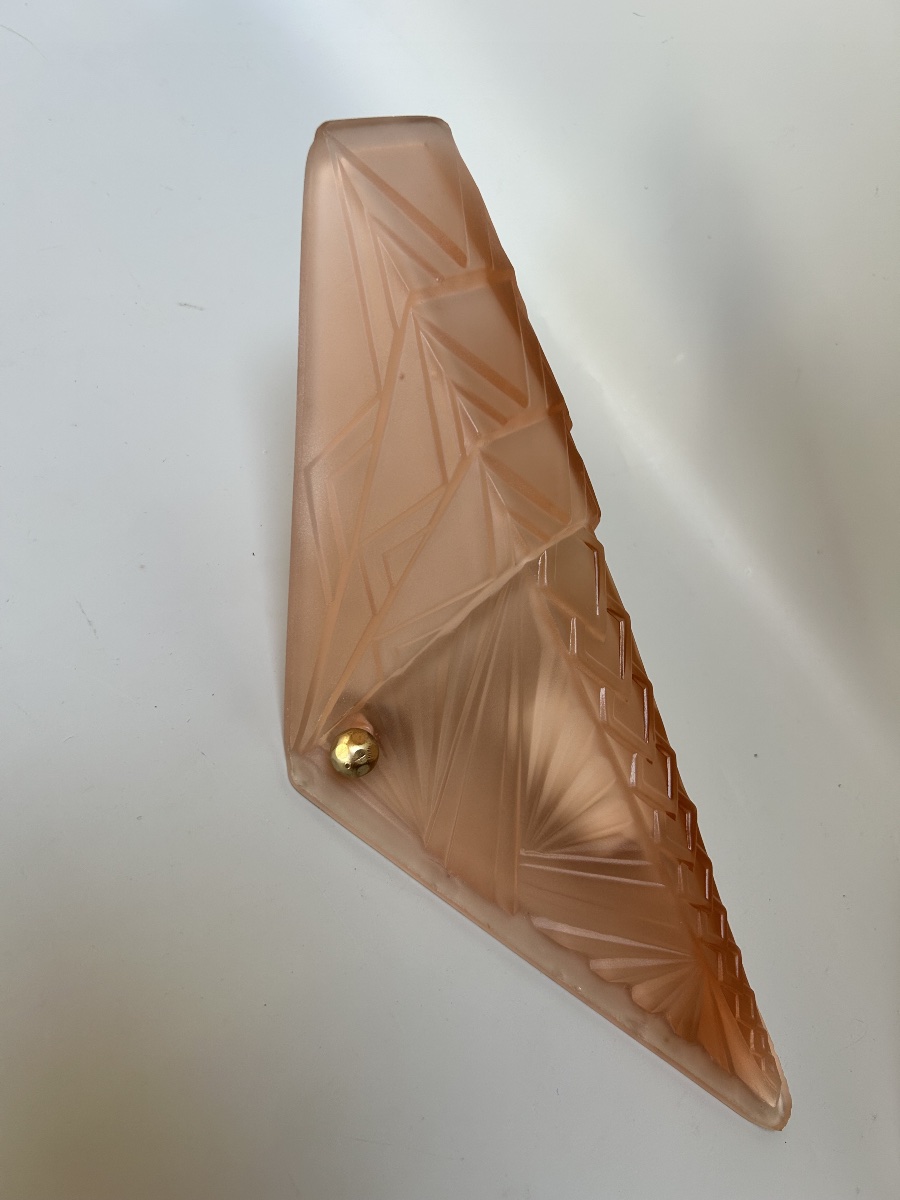 Pair Of Art Deco Wall Sconces -photo-4